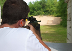 Stag Shooting A Rifle