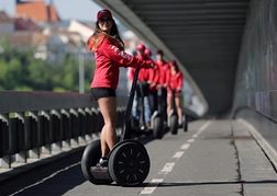 Segway Tour Guide in Red coat Bratislava