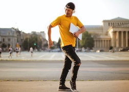 Stag Man Dancing in the Street