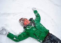 Man Lying in the Snow