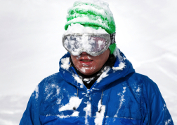 Man With Snow On Him