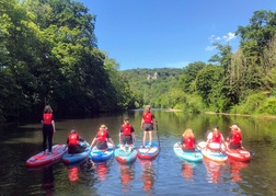 Group on paddle boards