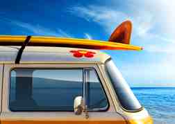 Surfboard on VW