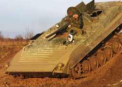 Tank Driving down a hill