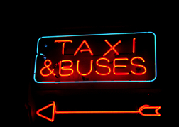 Taxi & Buses Sign