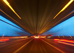 Picture of vehicle lights on long exposure