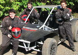 stag party leaning on a black WA Rebel Buggy