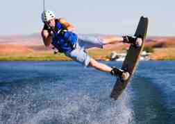 Wakeboarder in the air