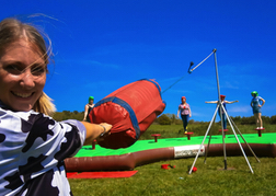 Hen Party taking part in West Country Games