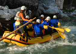 group White Water Rafting on their stag weekend