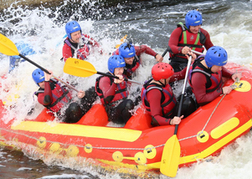 Stag party white water rafting near Nottingham