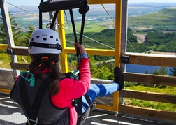 Lady on Zip Wire