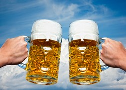 2 steins of Beers 