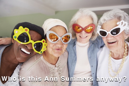 4 Old Ladies wearing sunglasses - dressing up for a hen night