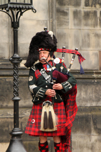 Man in Tartan & Bagpipes