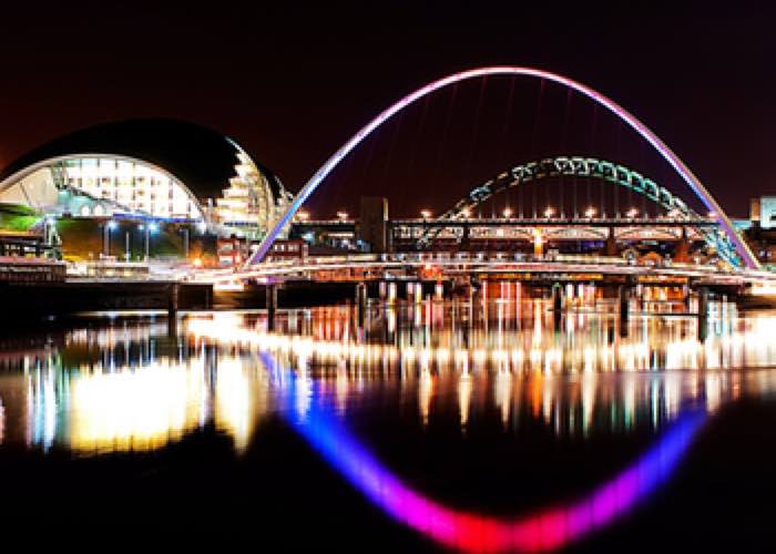 Newcastle quayside at night