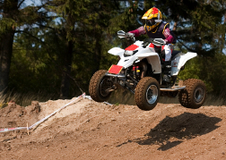 Quad biker getting air whilst on a stag do