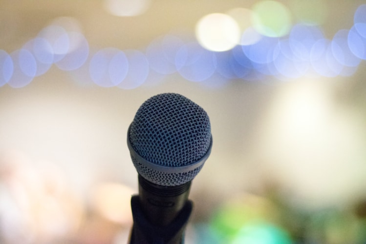 Microphone ready for bestman speech